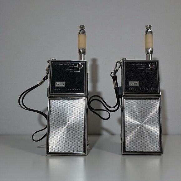 VINTAGE SEARS x2 Pair DUAL CHANNEL TRANSISTER Handheld RADIO 6467 JAPAN CB Radio
